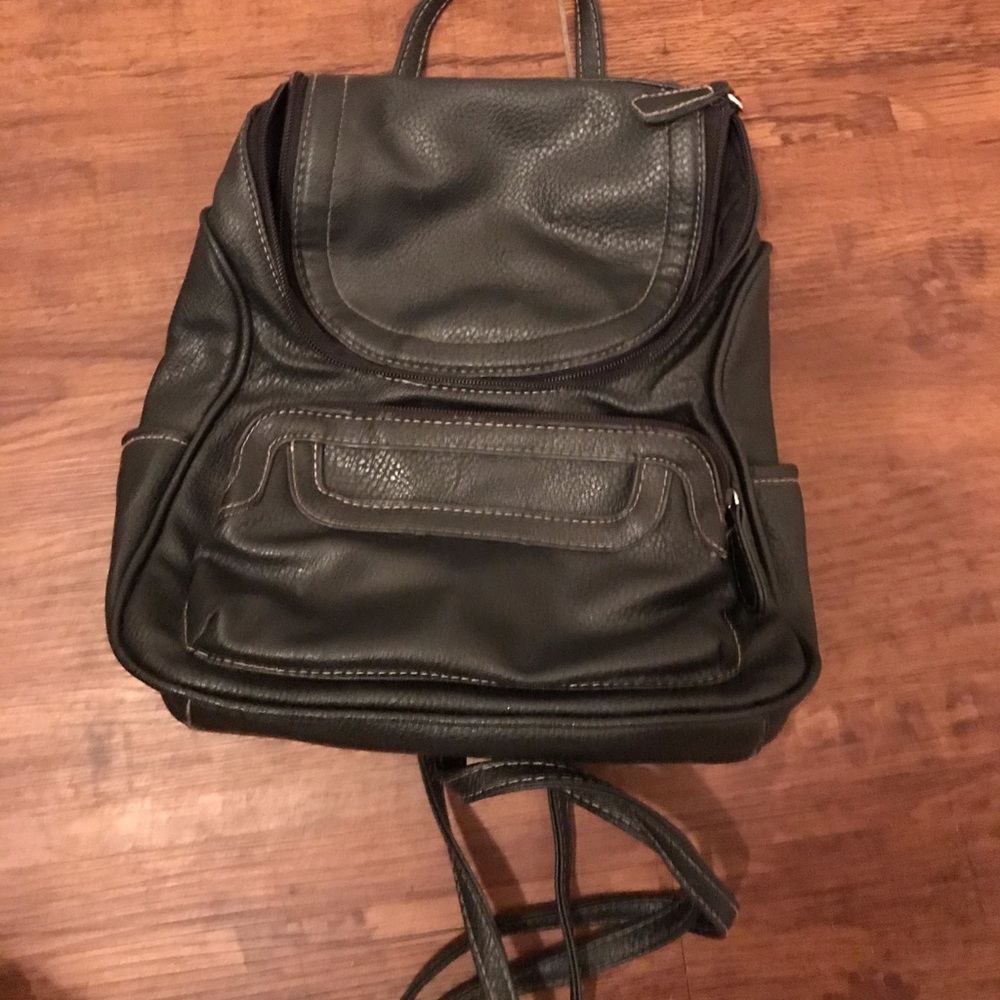 Black mini backpack
